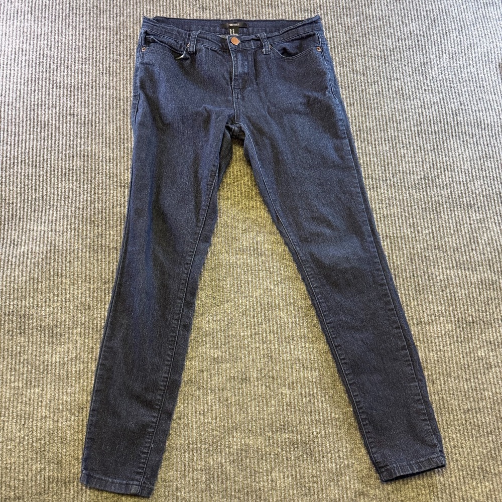 Forever 21 Jeans Womens 27 Blue Skinny Stretch Denim Mid Rise Slim Fit